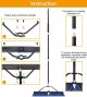 24" Push Broom Outdoor Heavy Duty Broom - Blue