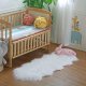 Faux Sheep Fur Rug, Soft Fluffy Furry Area Rug Super Soft 2 x 5.3 Feet, White