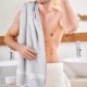 4-Pack Bath Towel Set, (27 x 54 inches) 100% Ring-Spun Cotton, Lightweight, Highly Absorbent Quick-Dry Towels (Silver)